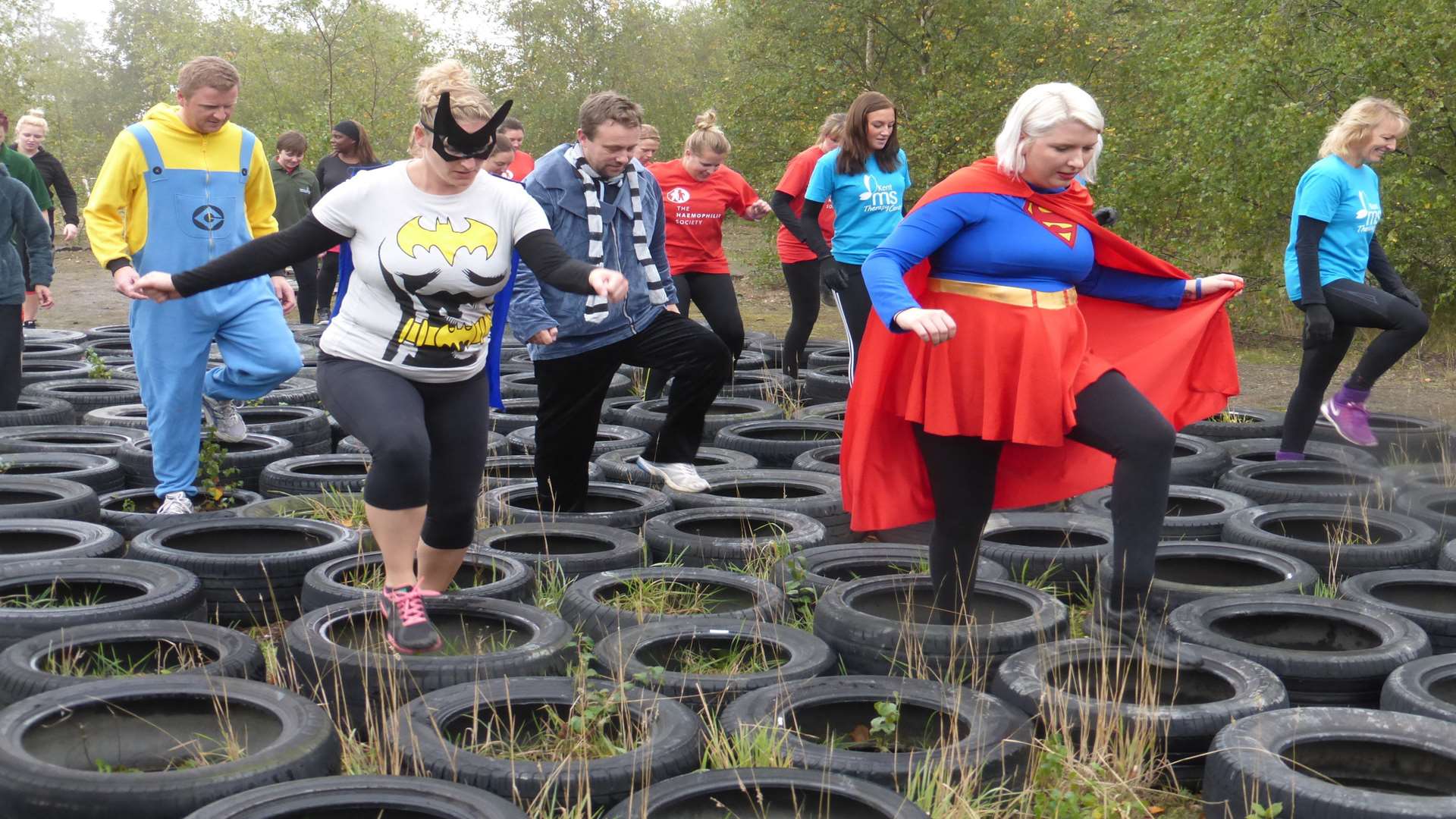 The Border Force team from Deal and Folkestone dressed as superheroes and raised funds for Help for Heroes.