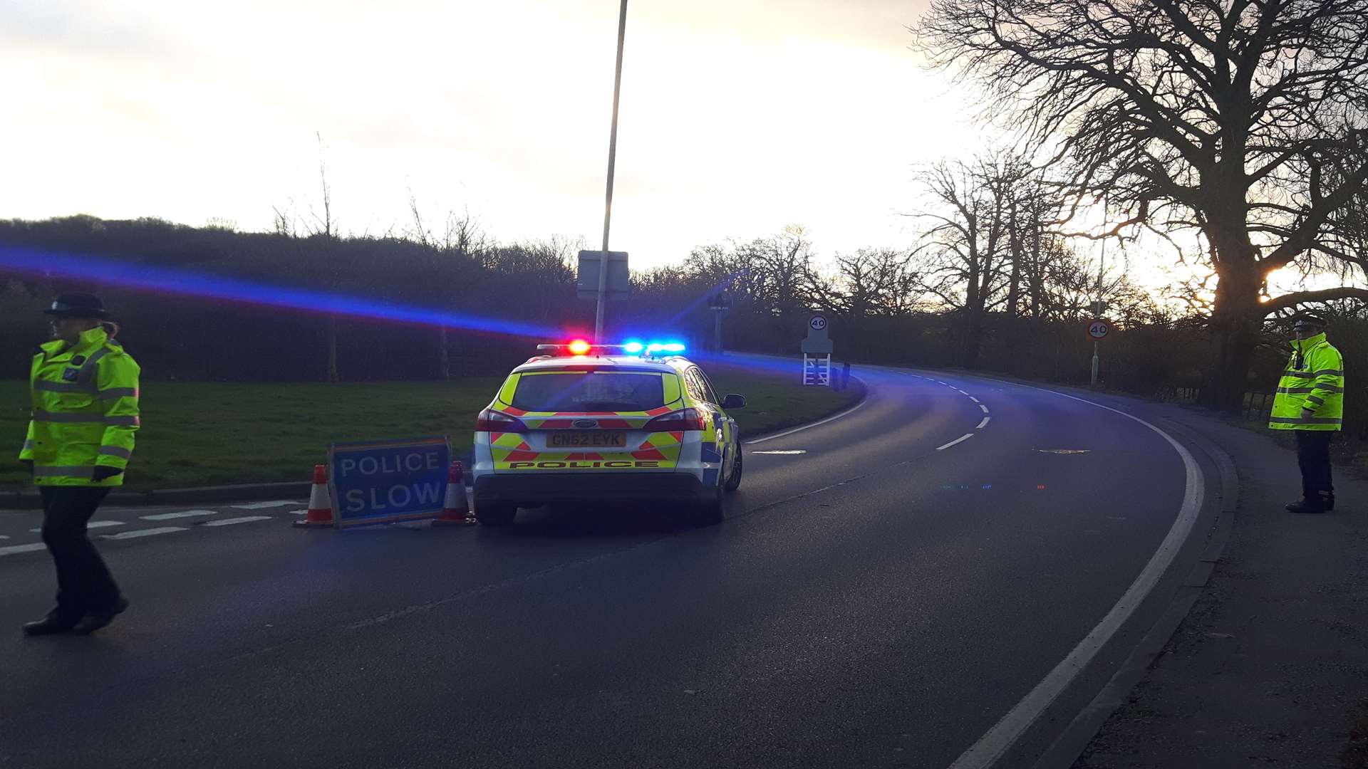 Th A291 Canterbury Road was shut in both directions