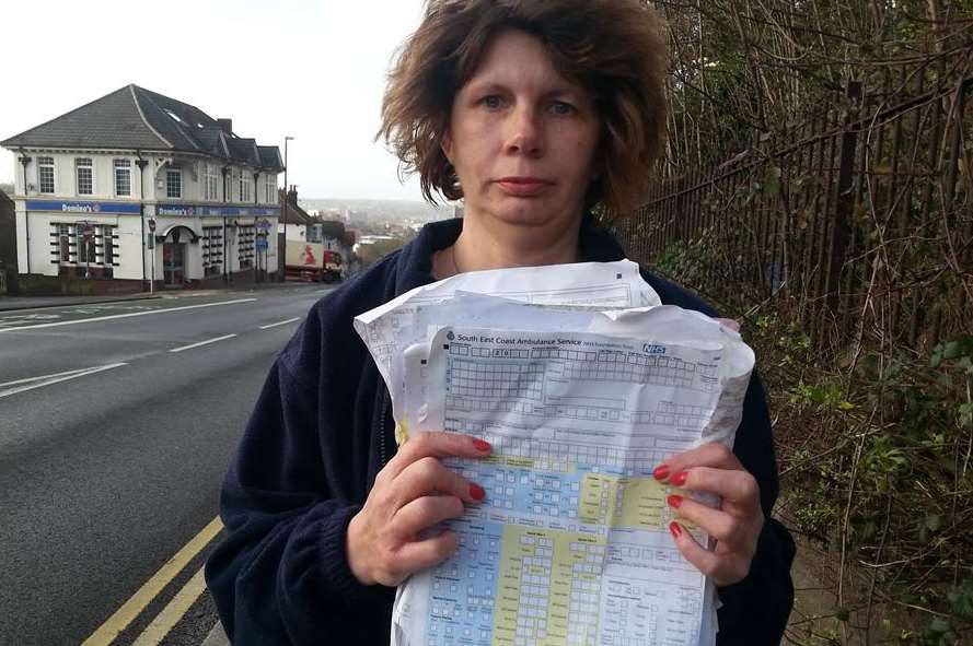 Nicola Barrett, from Gillingham, found confidential South East Coast Ambulance Service documents on a path in Chatham