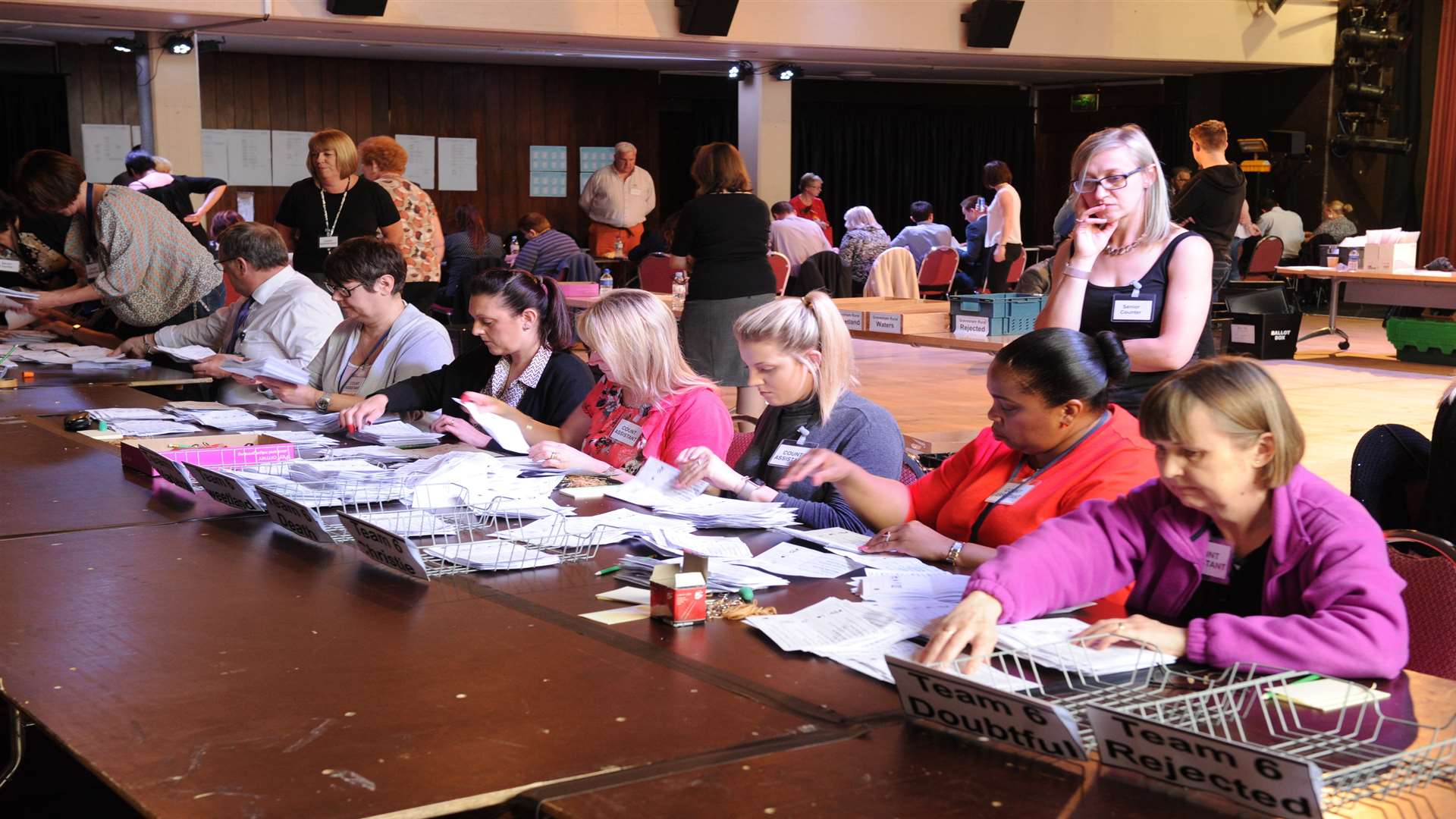 Election count under way at Gravesham Civic Centre