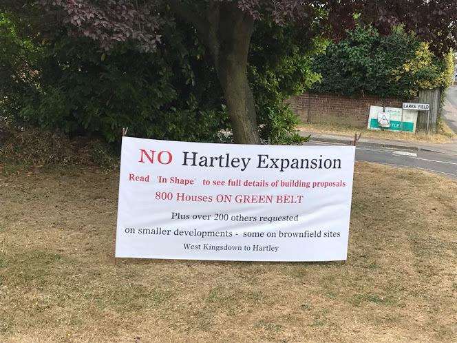 A banner made for the 'No Hartley Expansion' group