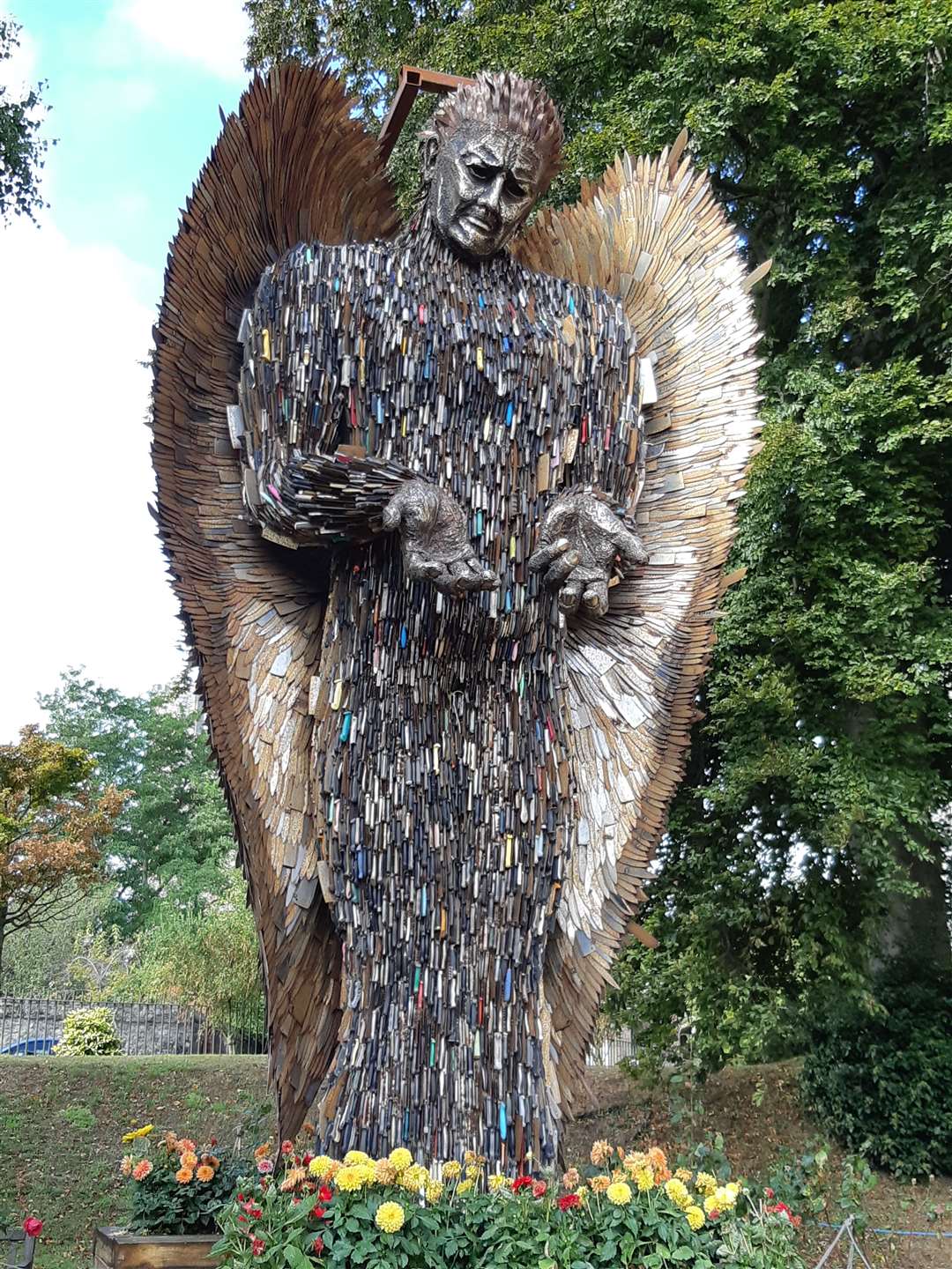 The Knife Angel at Rochester Cathedral