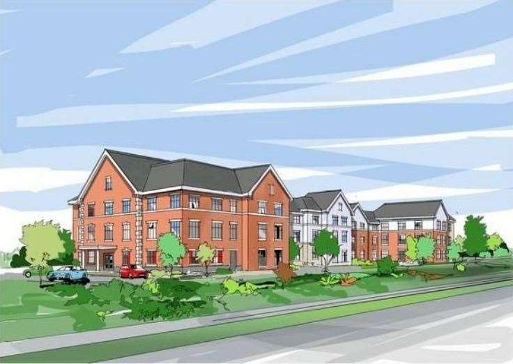 The new hospital care home and ward has been given approval opposite Darent Valley Hospital. Picture: Bostall Group