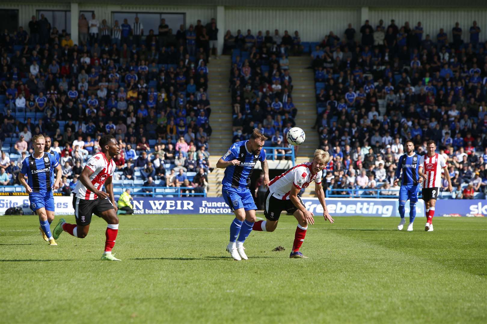 Gillingham fans back at Priestfield for a competitive fixture Picture: Andy Jones