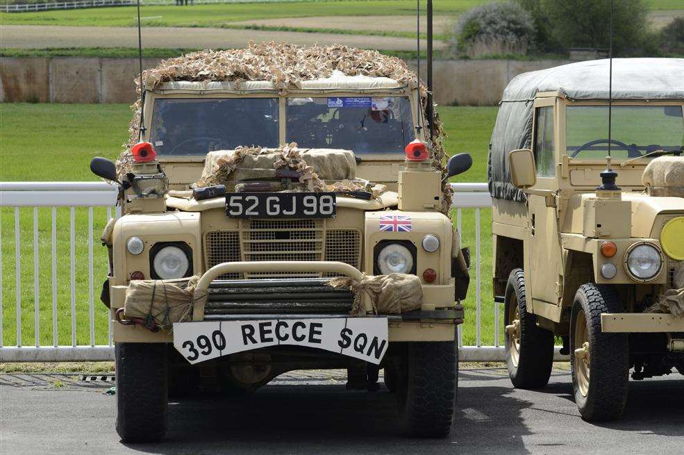 Military vehicles are the star of the show