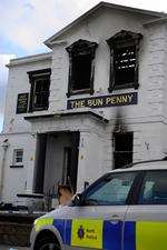 Fire at The Bun Penny pub