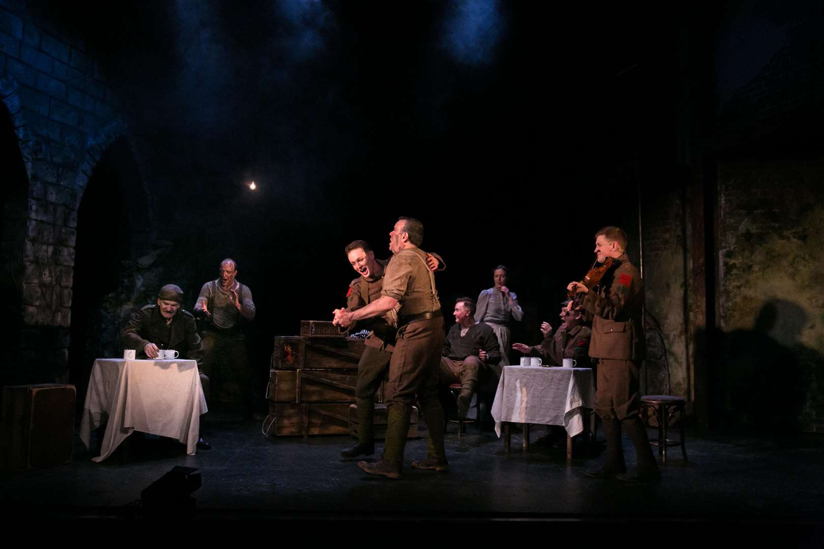 Alfie Browne-Sykes (Tipper) and Simon Lloyd (Shaw) in Birdsong