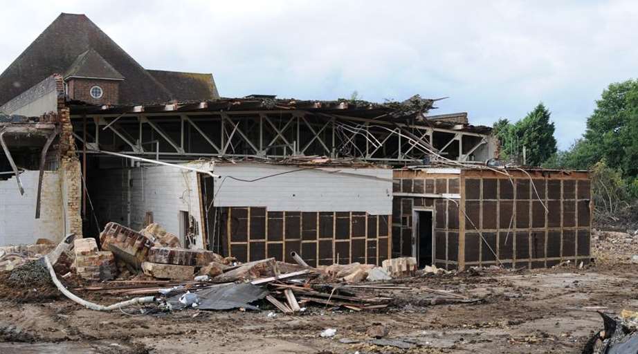 The Ditton Laboratories are reduced to rubble