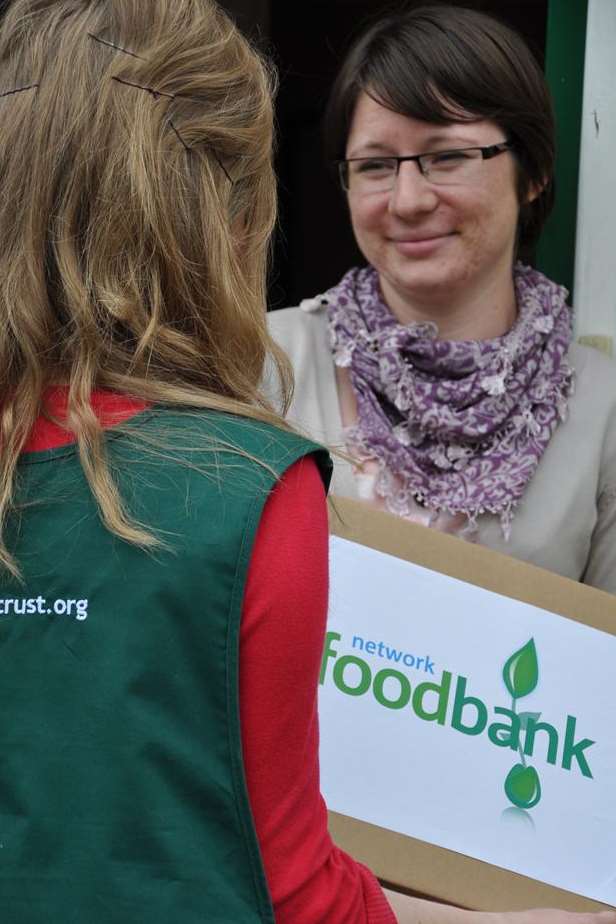 A food parcel being delivered by the Trussel Trust
