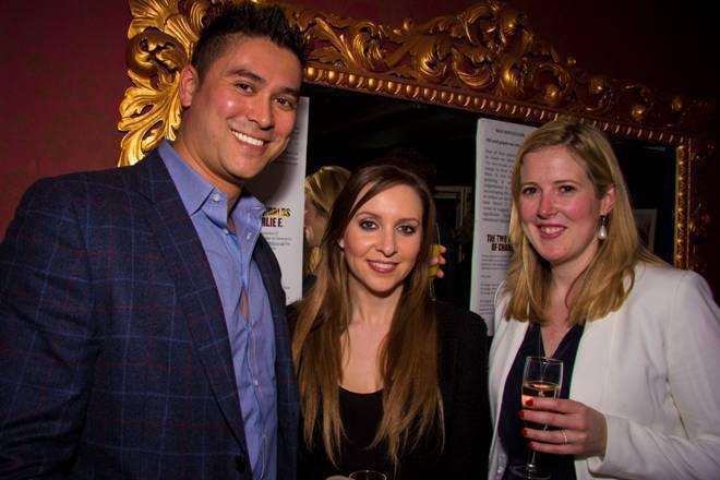 Producer Alice Driver, far right, at the Charlie F premiere with TV presenter Rav Wilding and his fiancee Jill Morgan