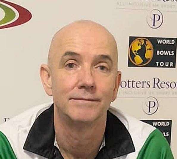 Kent's Pat Briscoe was knocked out of the World Indoor Bowls Championships Open Singles on Tuesday, losing to Mervyn King. Picture: World Bowls Tour