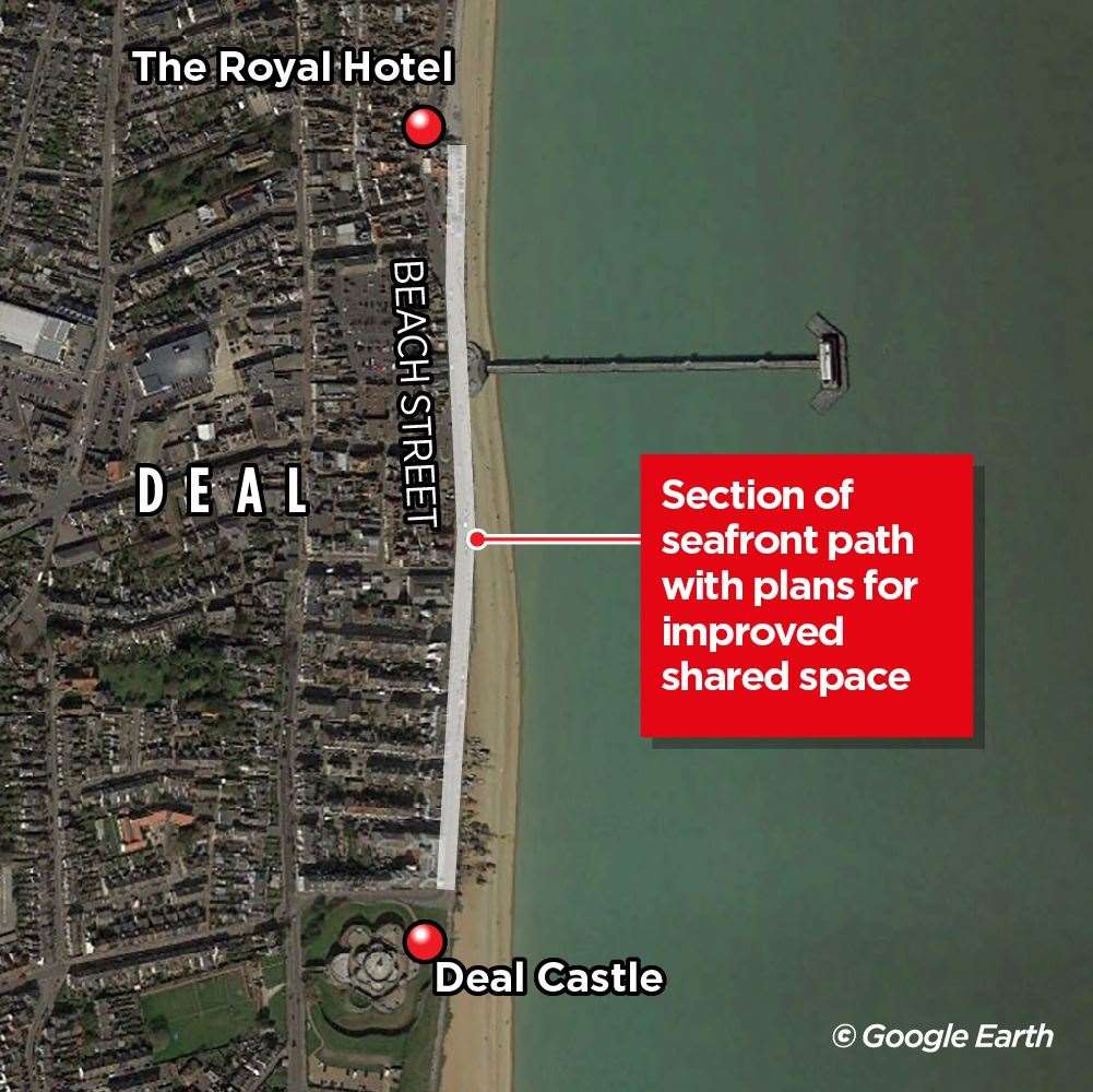Deal Town Council wants to see improved signage between Deal Castle and The Royal Hotel