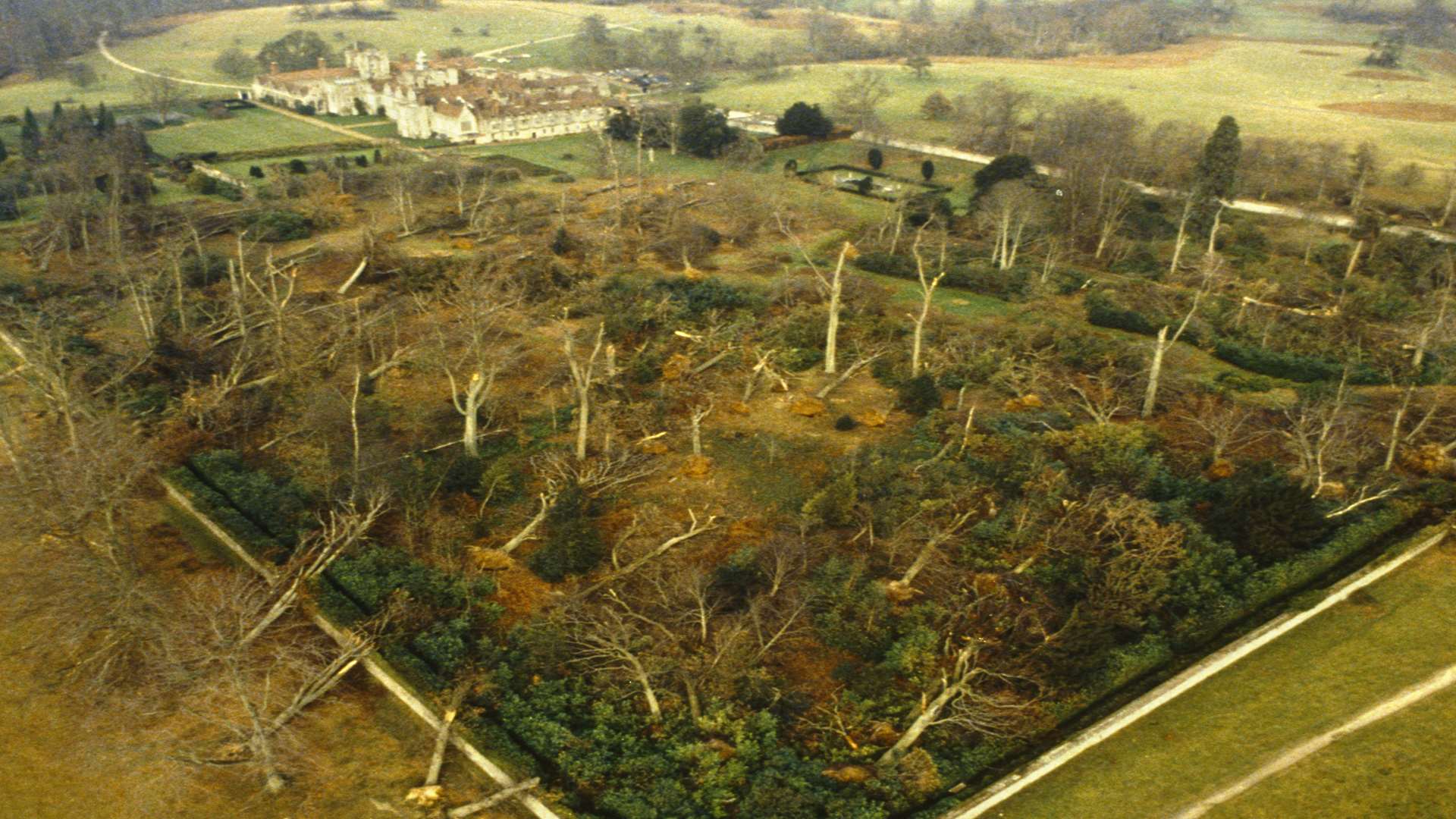 Damage to woodland at the Great Storm in Knole, Sevenoaks. Pic: National Trust