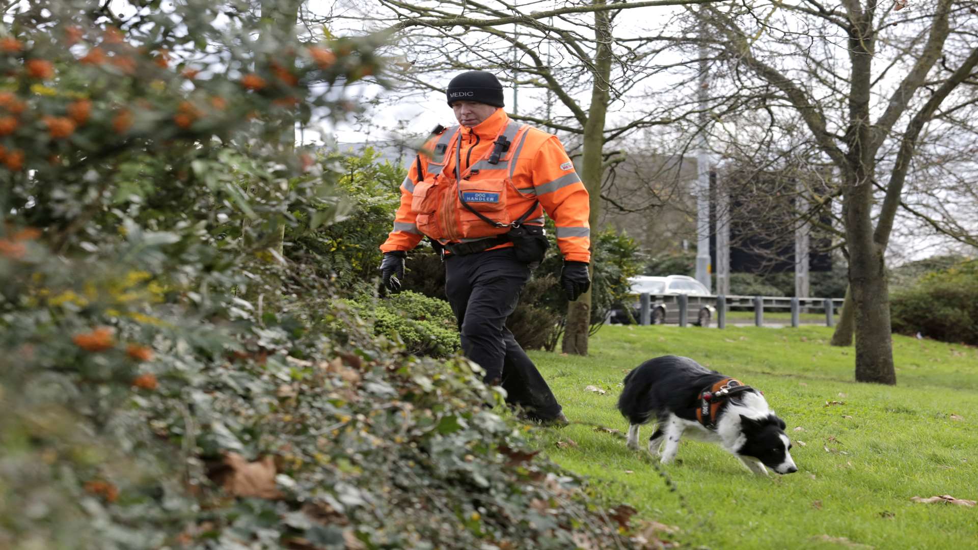 A search dog is being used in a bid to find missing Patrick Lamb
