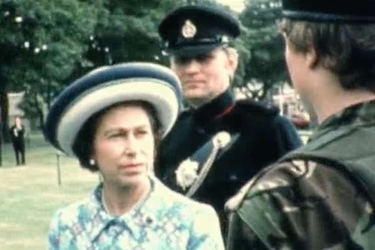 The Queen inspects soldiers in Dover, 1977. Picture courtesy of Dover Museum