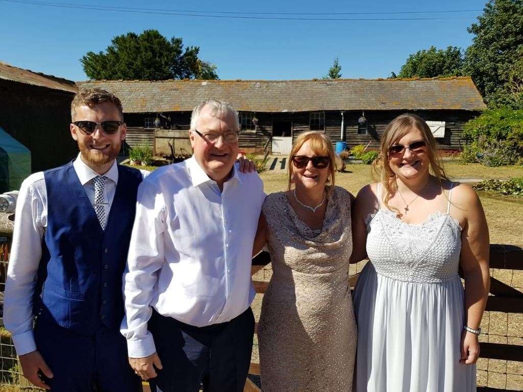 From left to right: Son Sam, Stan, wife Sandra and daughter Hayley.