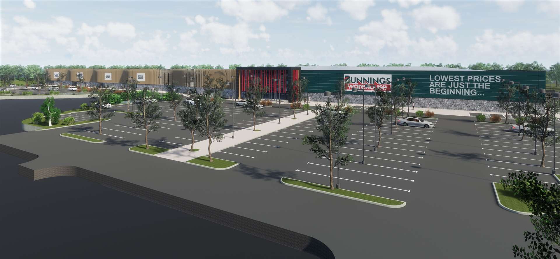 A huge Bunnings store was part of the original plan