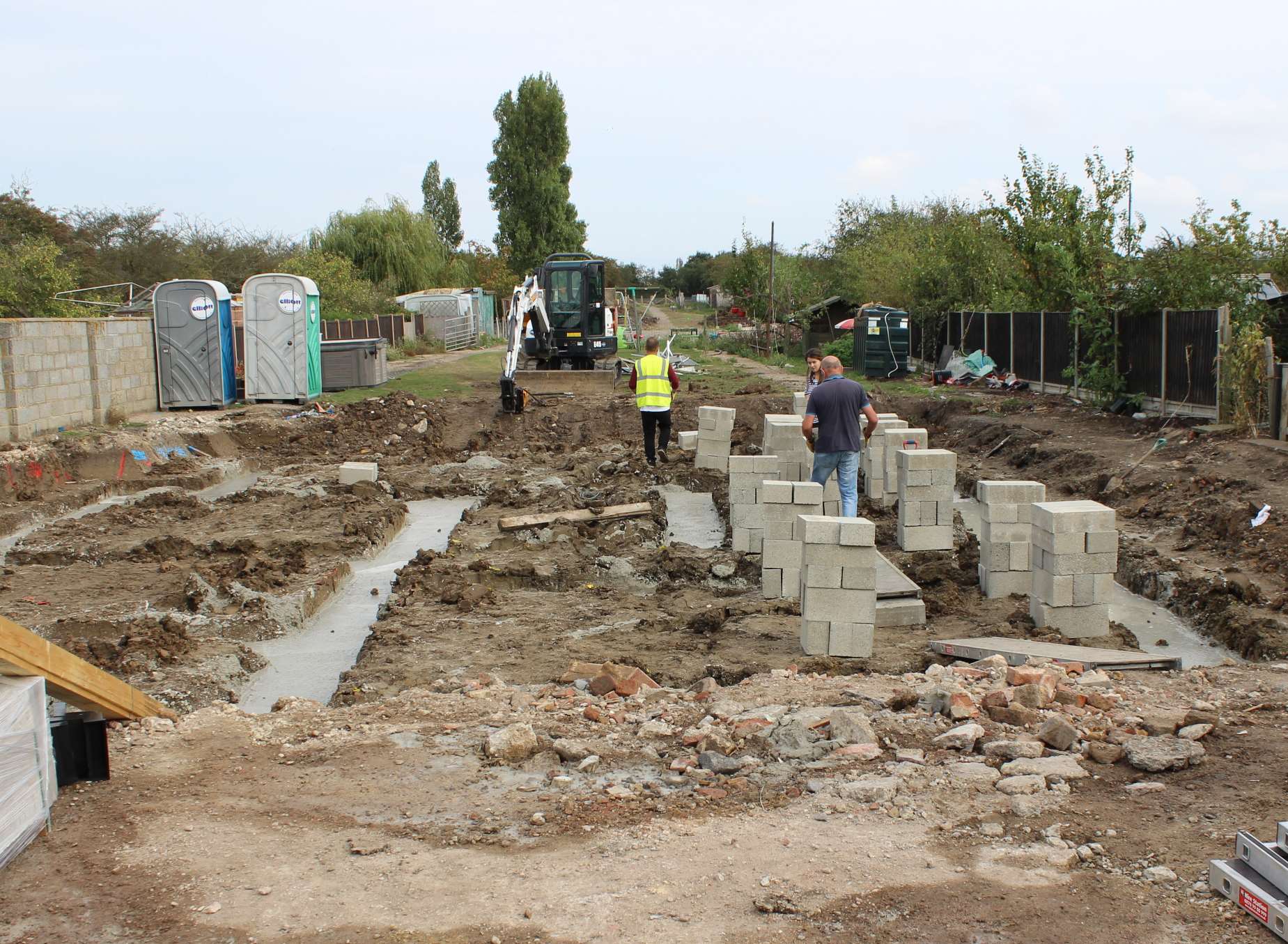 The beginning of the end. The foundations go in for the Sheppey DIY SOS house