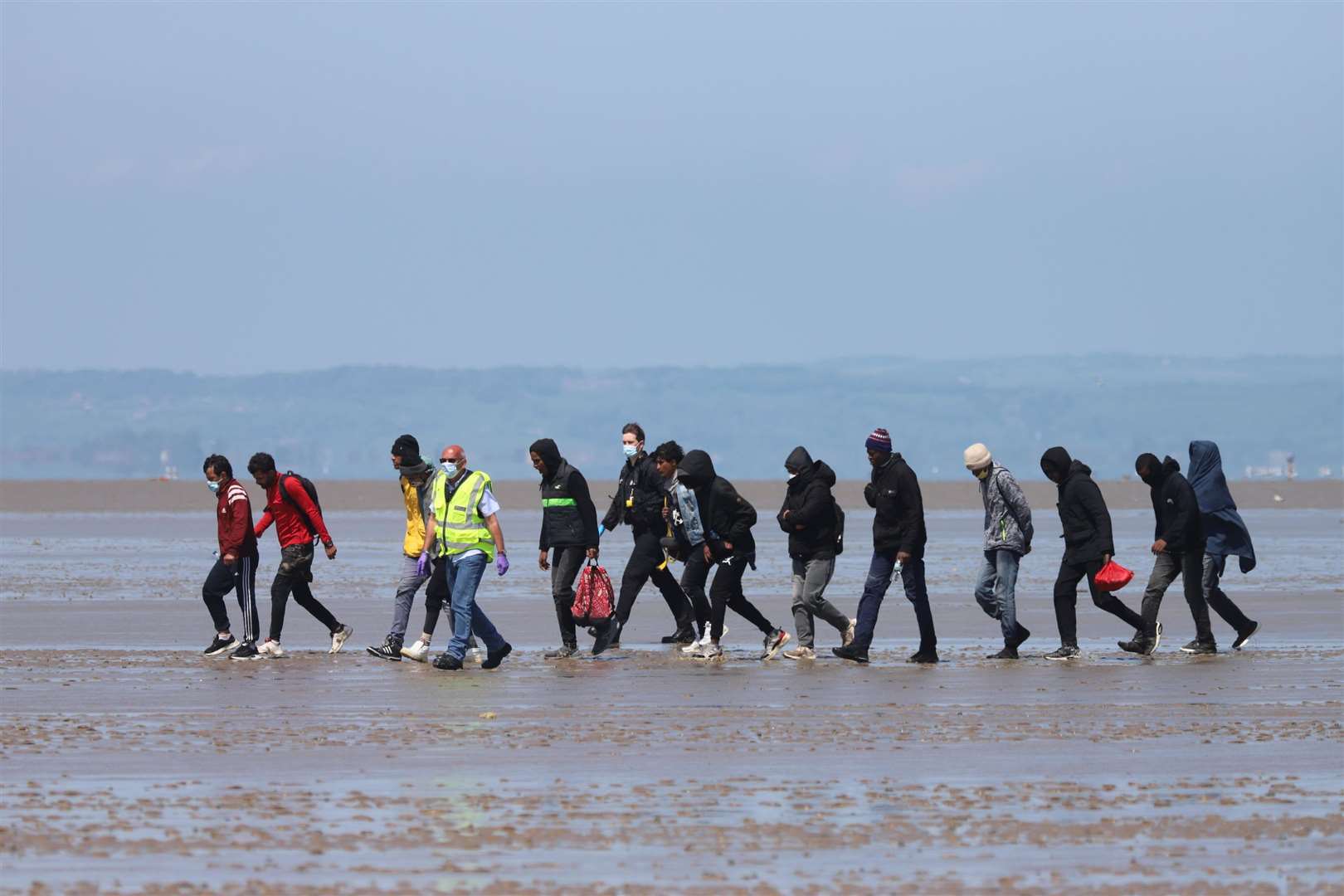 Asylum seekers at Romney Marsh. Submitted picture
