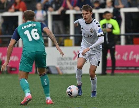 George Alexander is on loan at Dartford from Bromley. Picture: Keith Gillard