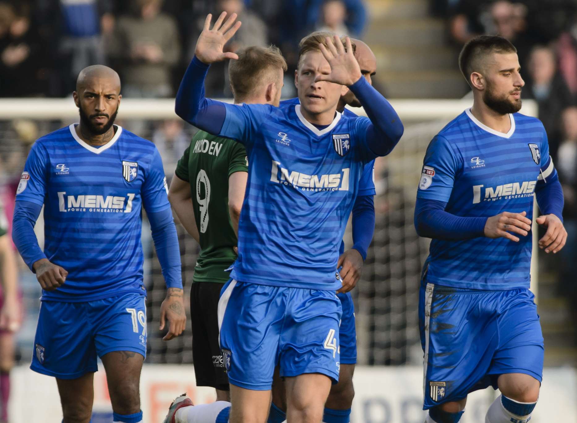 Josh Wright makes his point after reaching double figures for the season. Picture: Andy Payton