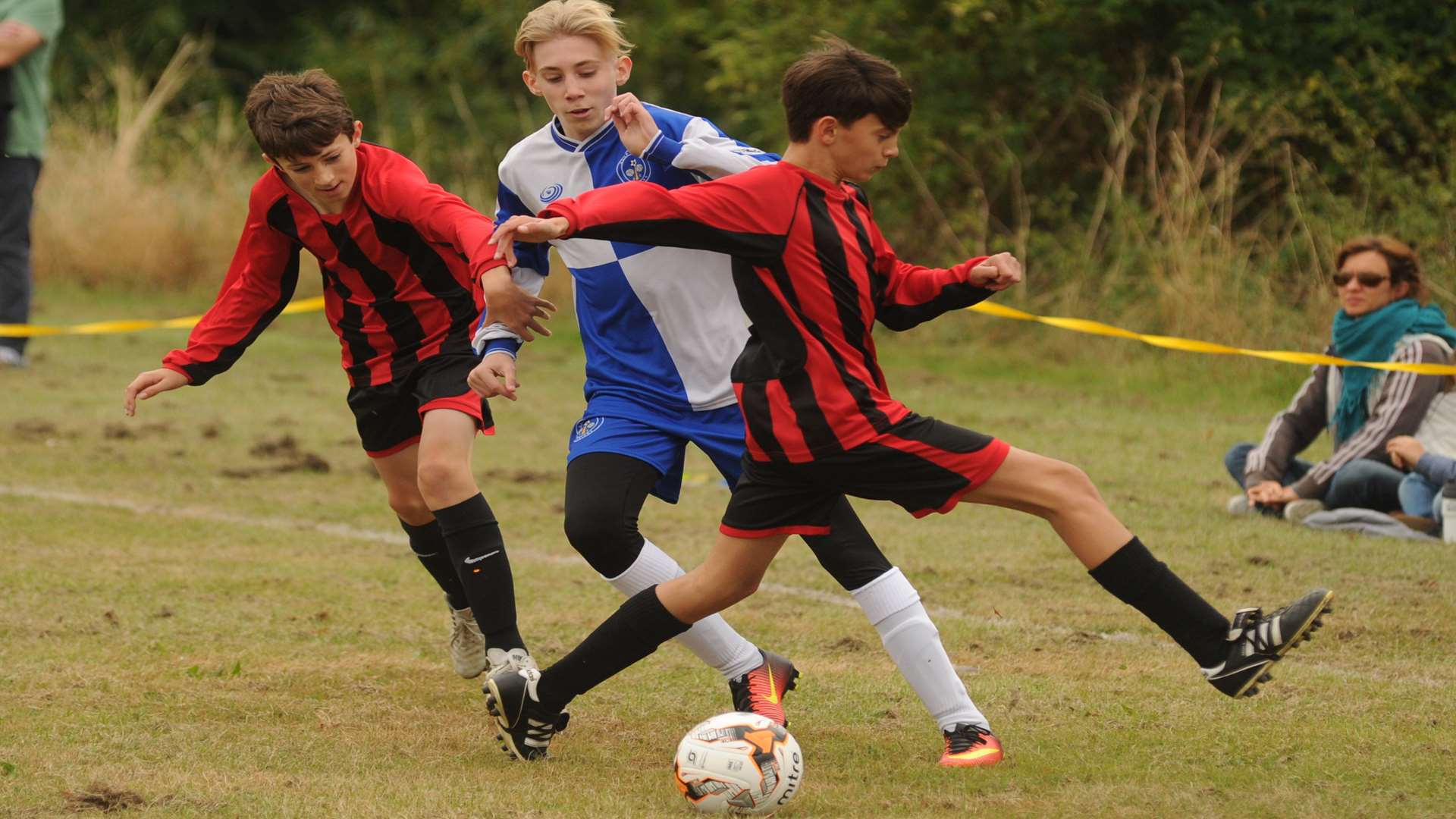 Under-14 sides Meopham Colts and Bredhurst Juniors in League Cup action Picture: Steve Crispe