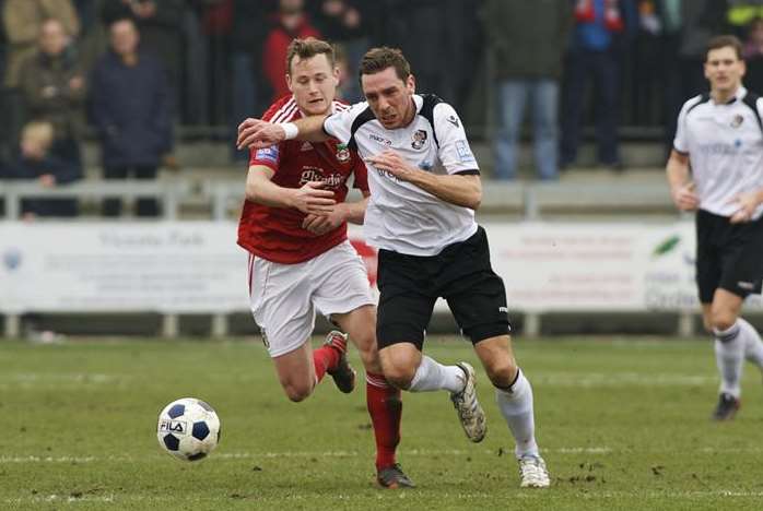 Tom Champion in action for Dartford last season (Pic: Andy Payton)