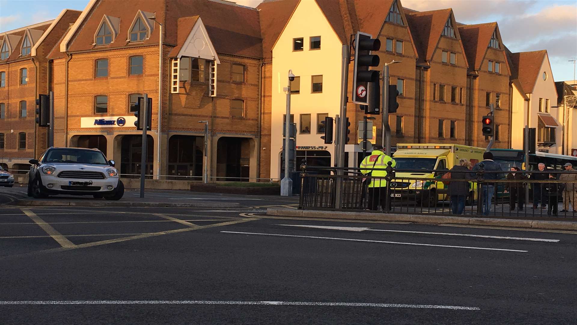 The scene of the crash in Maidstone town centre