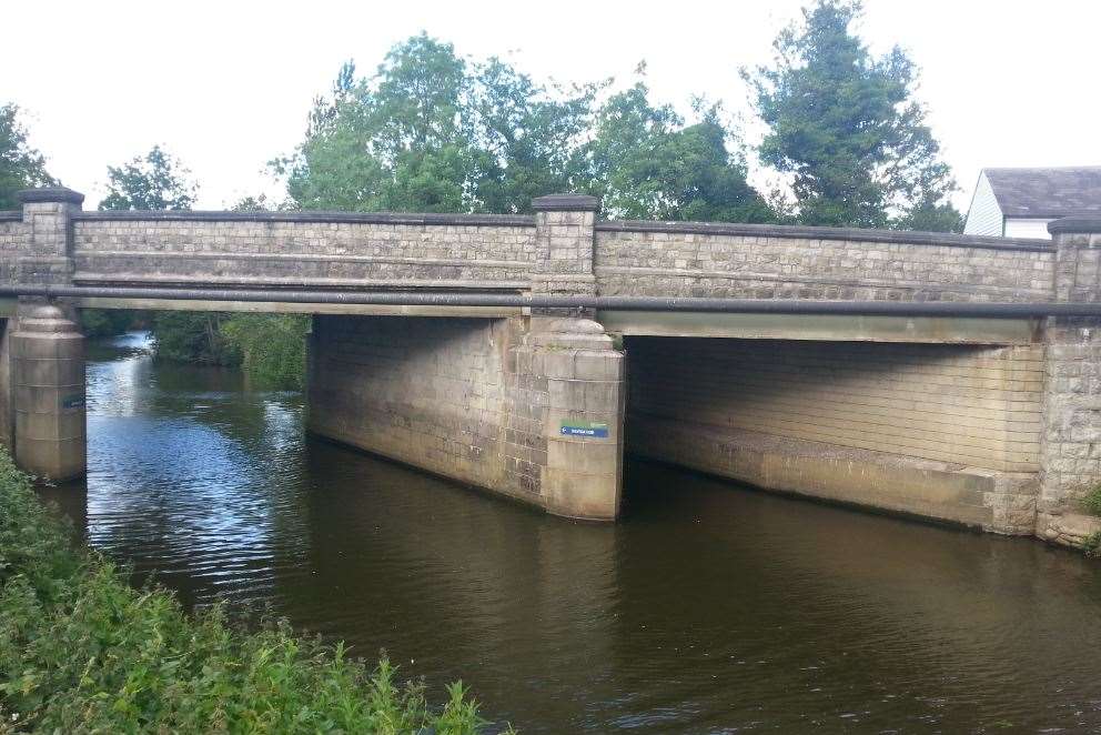 The river at East Peckham, near where Mrs Barnett's body was found