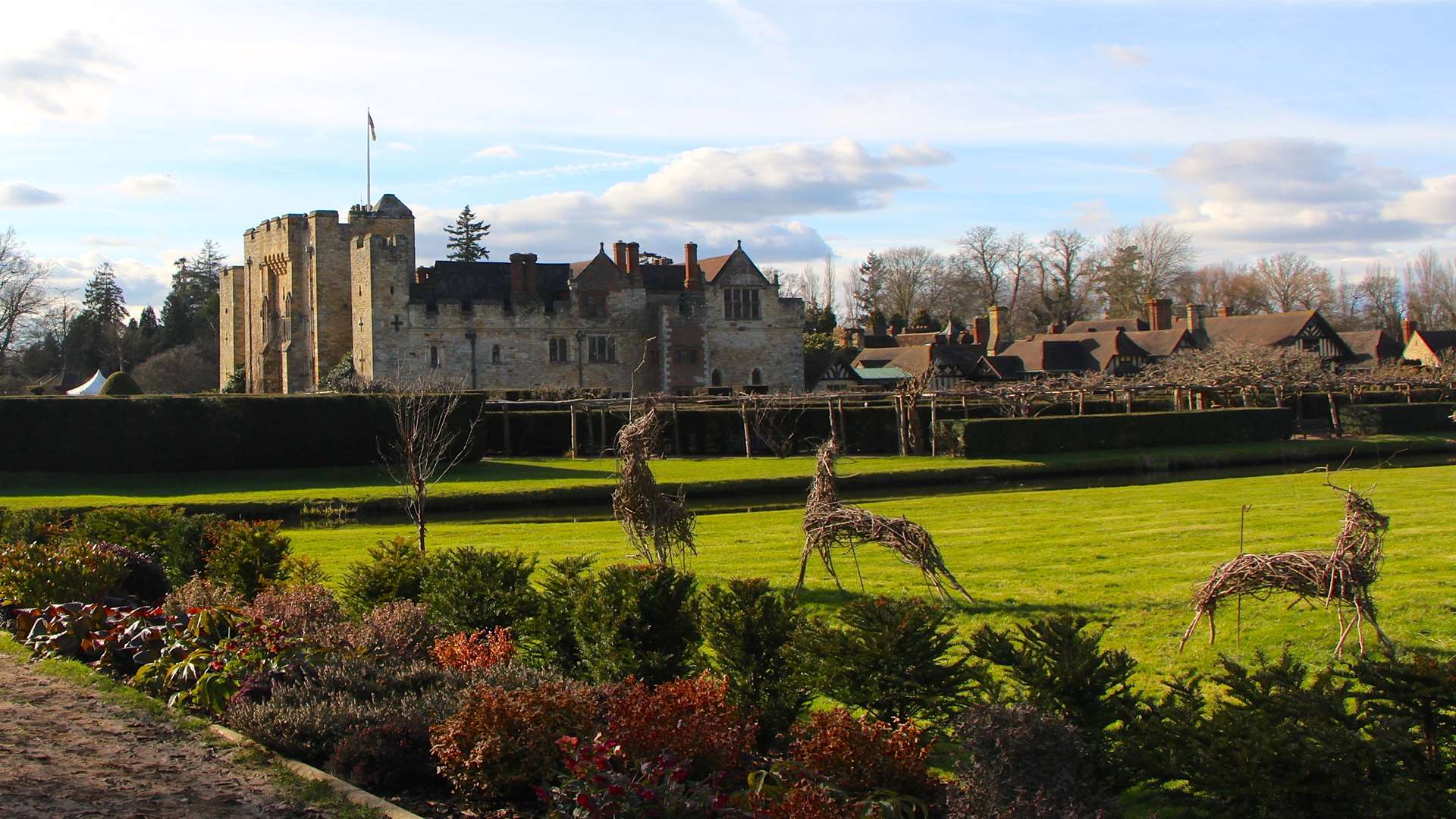 Stunning Hever Castle is in the west of the county, near Edenbridge