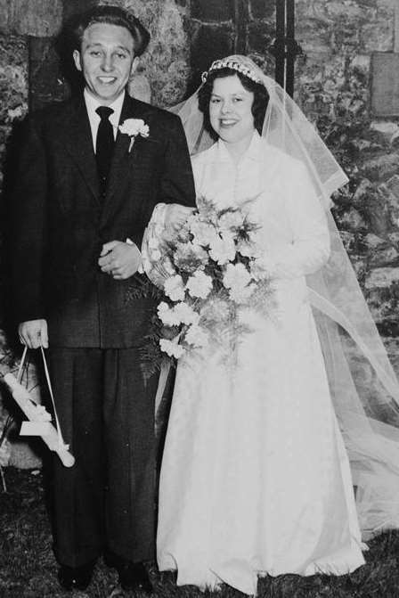 Harry and Sylvia Harris on their wedding day.