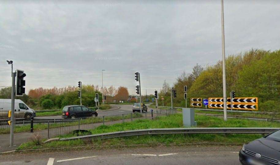 The A2 was closed at Brenley Corner. Picture: Google