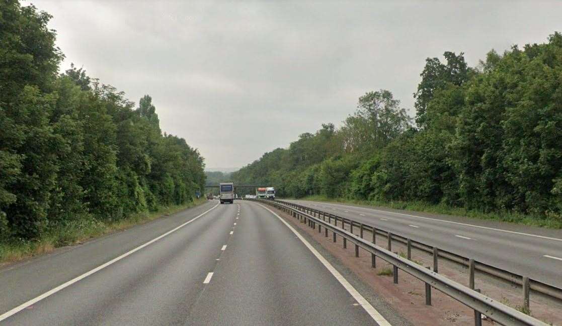 There has been a crash on the coastbound carriageway of the M2 between Sittingbourne and Faversham. Picture: Google