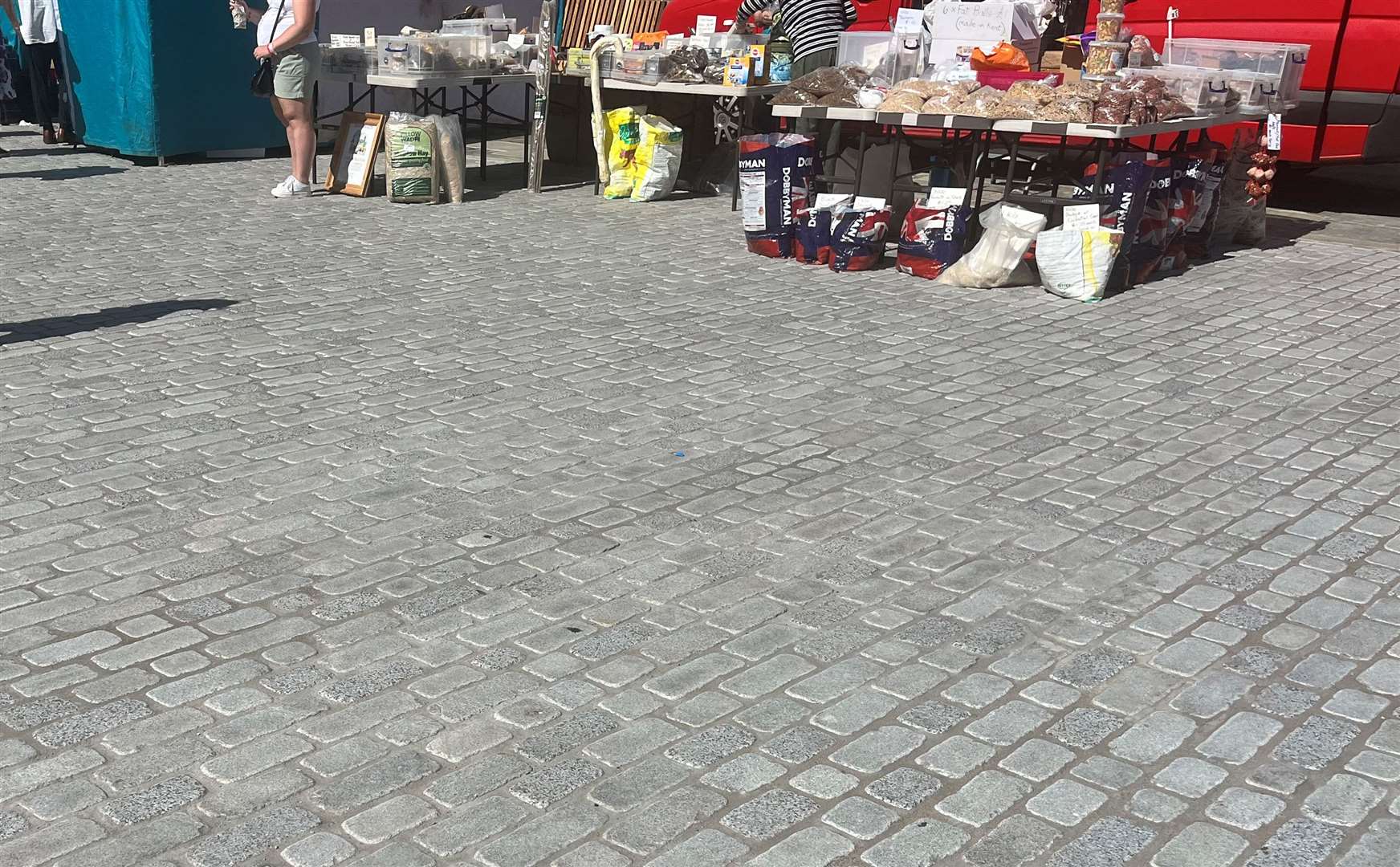 The new cobbles at Guildhall Square, Sandwich, have been described as brighter by some
