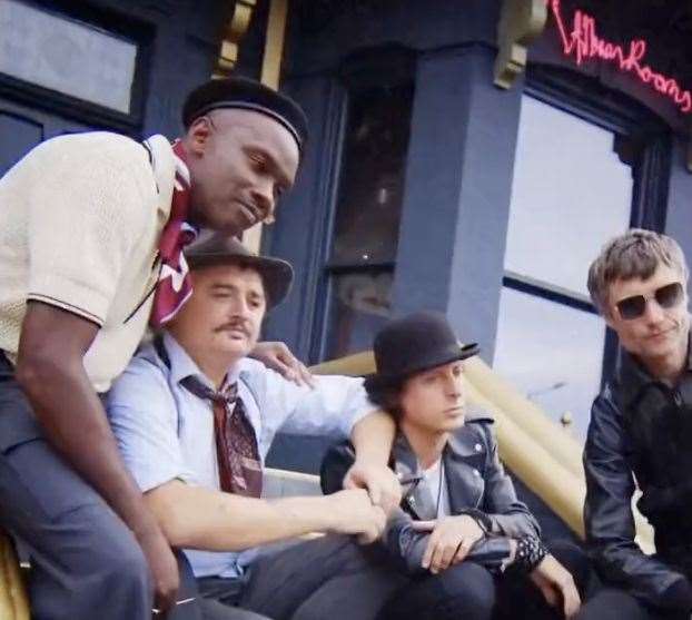 The Libertines band members including Pete Doherty are seen outside The Albion Rooms in Margate in the video. Picture: The Libertines/X