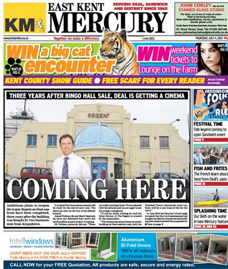 This week's East Kent Mercury front page