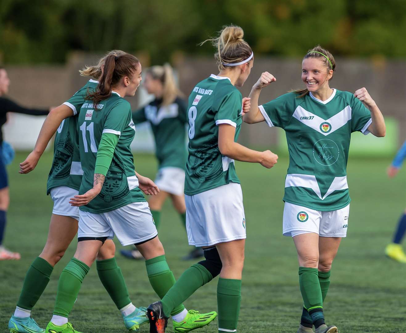 FA Cup delight for Ashford Ladies as another goal goes in against Headstone Manor. Picture: Ian Scammell