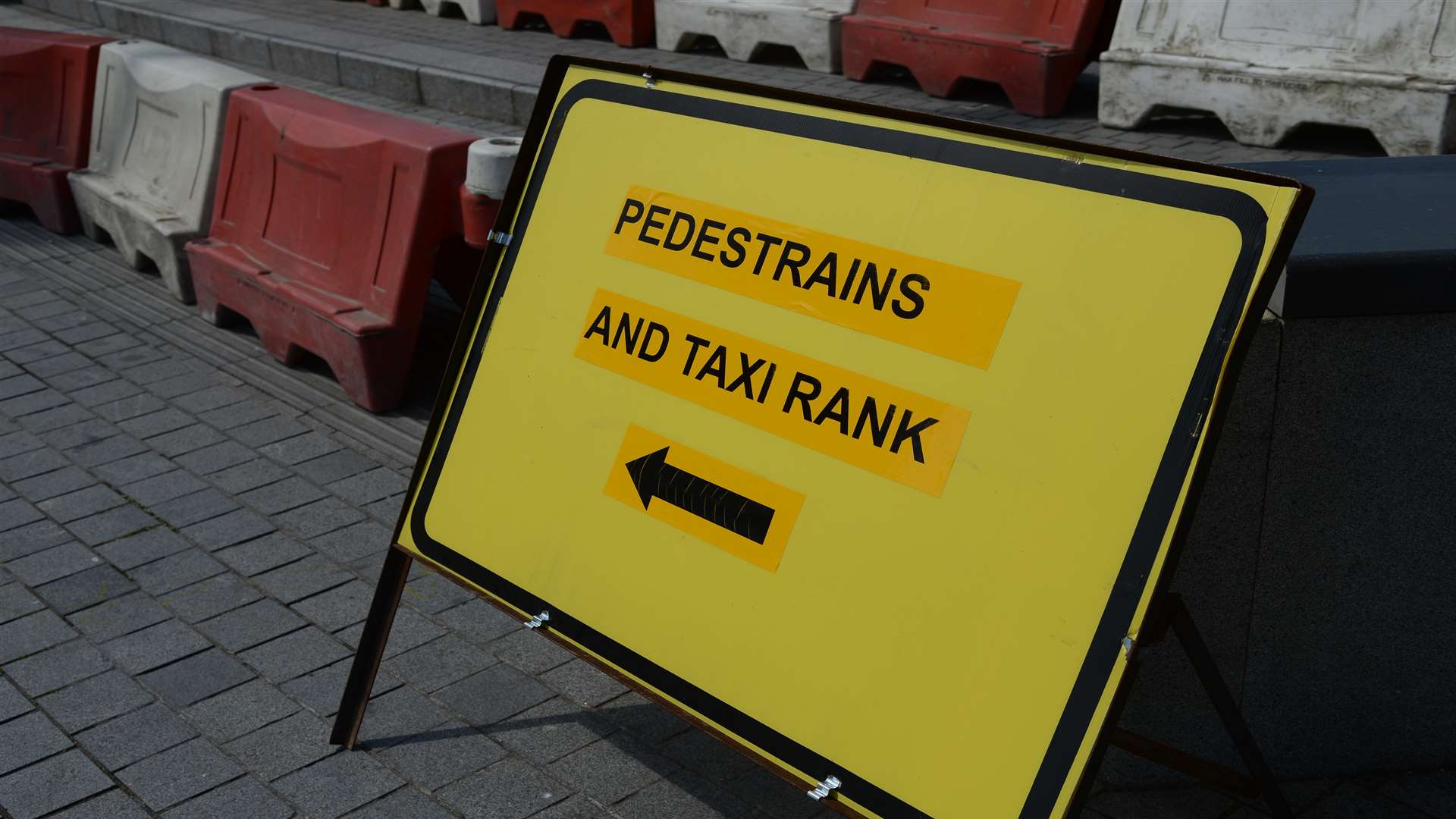 "Pedestrains" has been spotted on two different signs