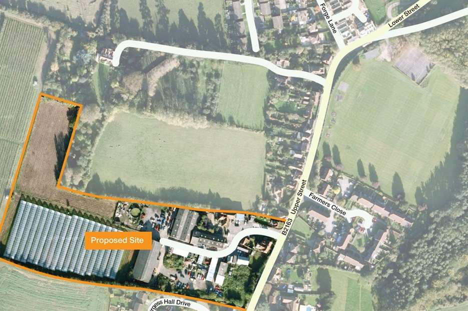 The proposed site of the 135-home care village