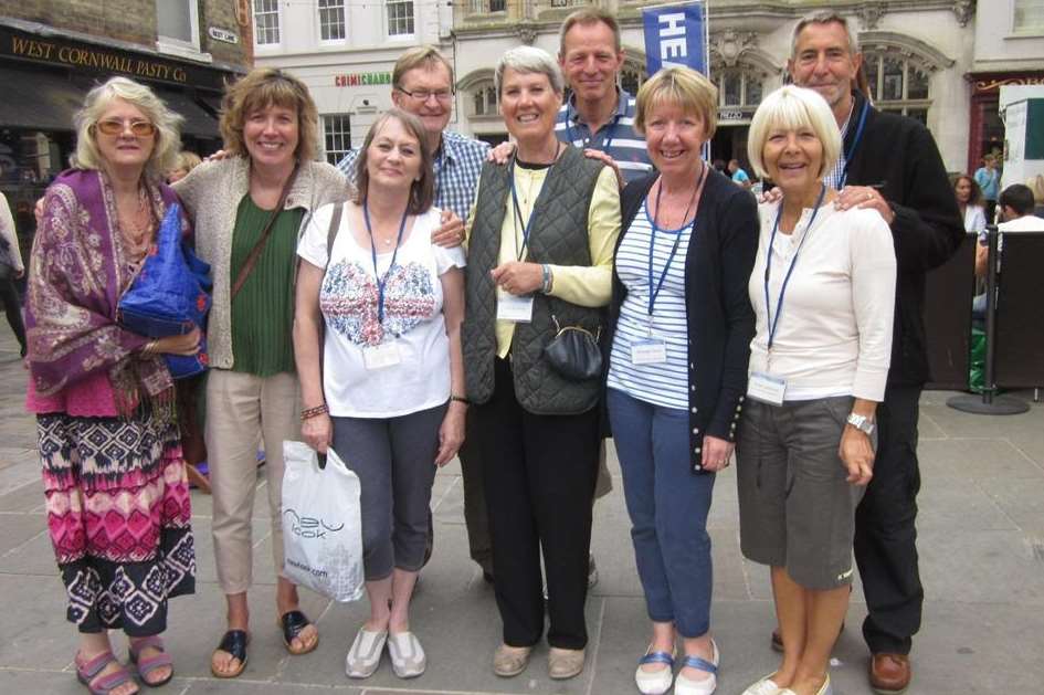 The Canterbury Healing on the Streets team, including coordinator Simon Redman, fourth from right