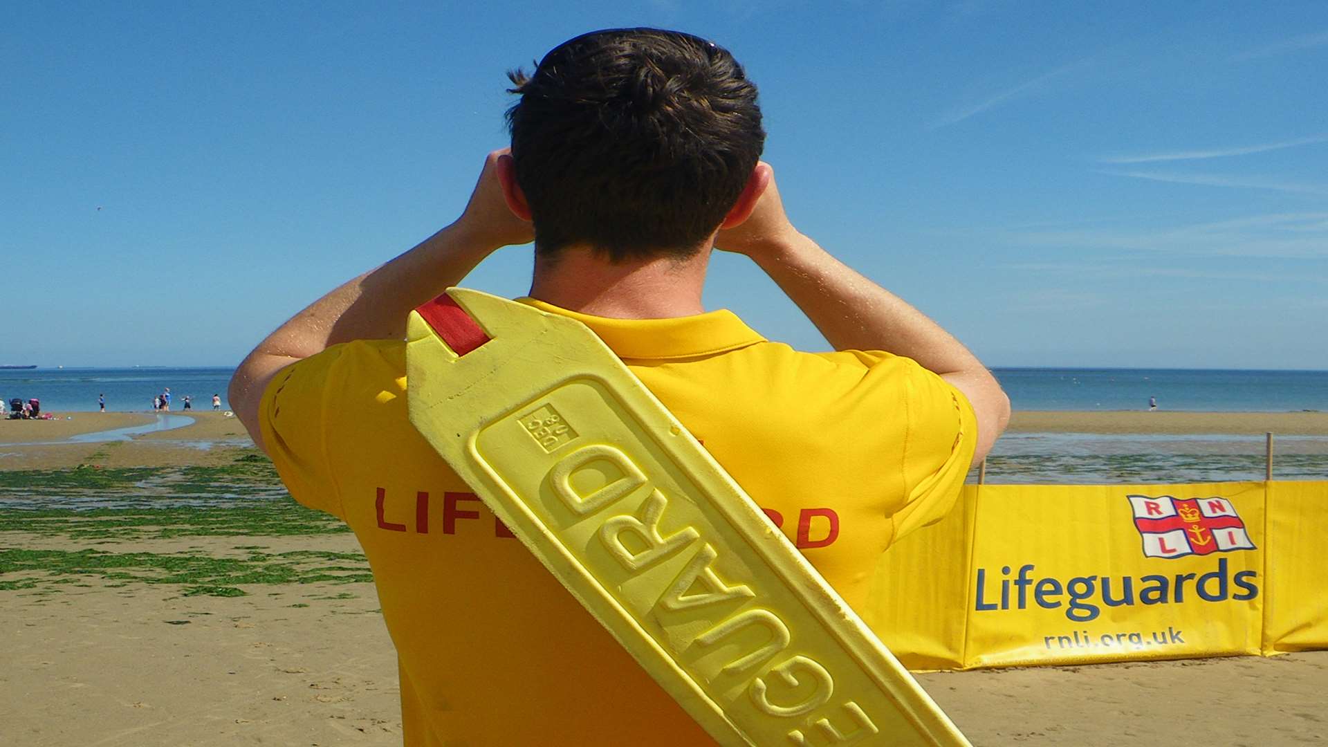 An RNLI lifeguard in action. Picture: RNLI