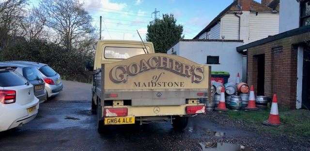 The Shipwright’s might not have been open, but fortunately someone was in to receive the Goacher’s delivery