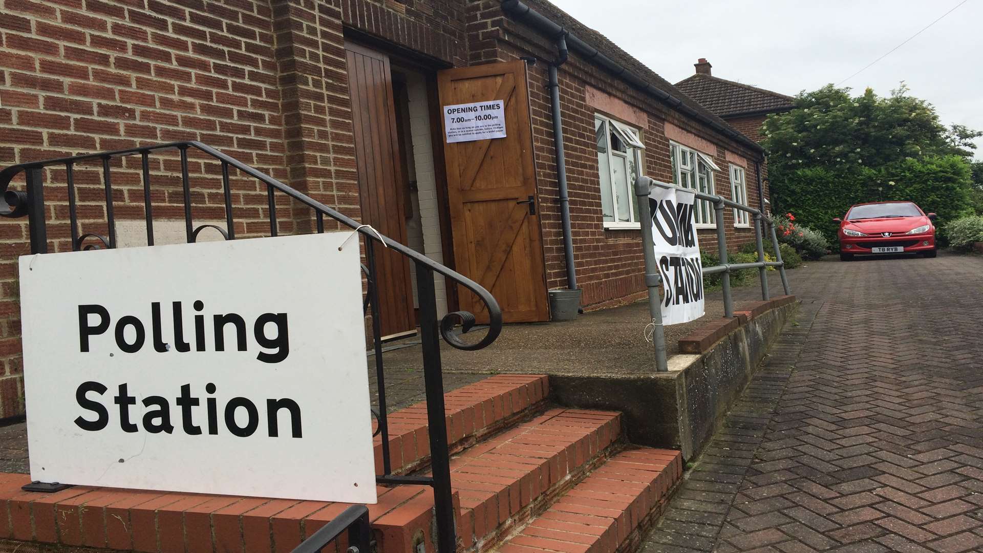The polling station at the village hall in Borstal