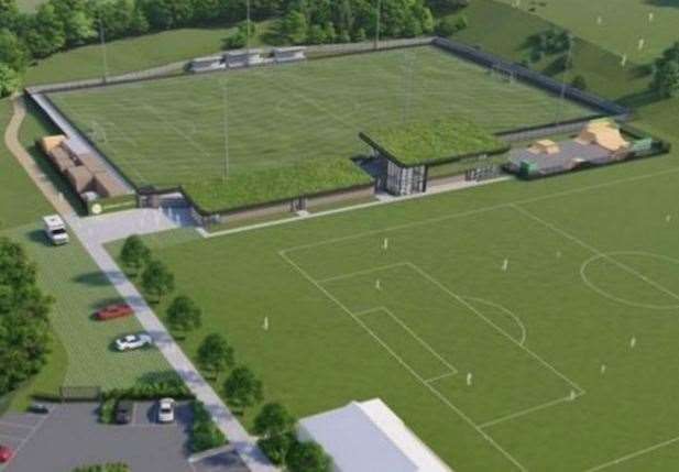 Sevenoaks Town FC is hoping to build a new pavilion and facilities at its Greatness Park ground. Photo: Sevenoaks Town FC