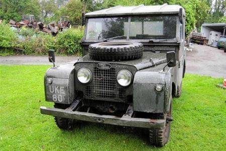 A Land Rover once owned by Winston Churchill being sold at auction. Picture: SWNS.com