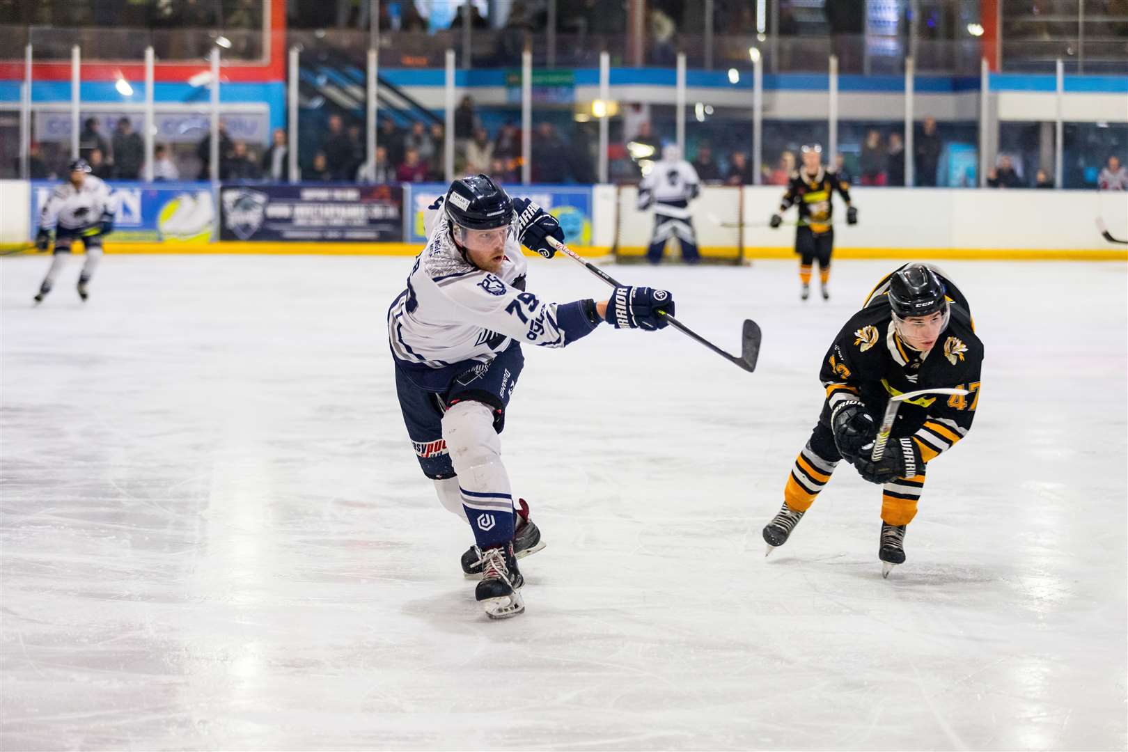 Tom Soar attempts an effort at goal for Invicta Dynamos Picture: David Trevallion