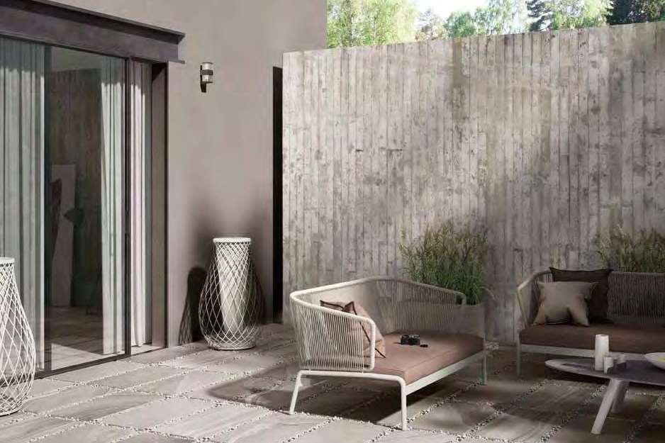 These stunning tiles are called Re-Work and are coloured porcelain stoneware tiles. Size 40x80cm 20mm thick. Available in two colours, Fog and Beige from Discount Tile & Stone Warehouse