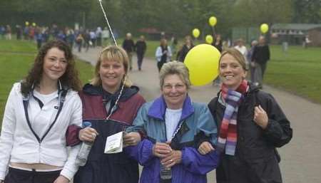 ON THE LONG ROAD: Charlotte Brooker, 15, her mother Mandy, Jan Metland and Kay Relph. Picture: JOHN WARDLEY