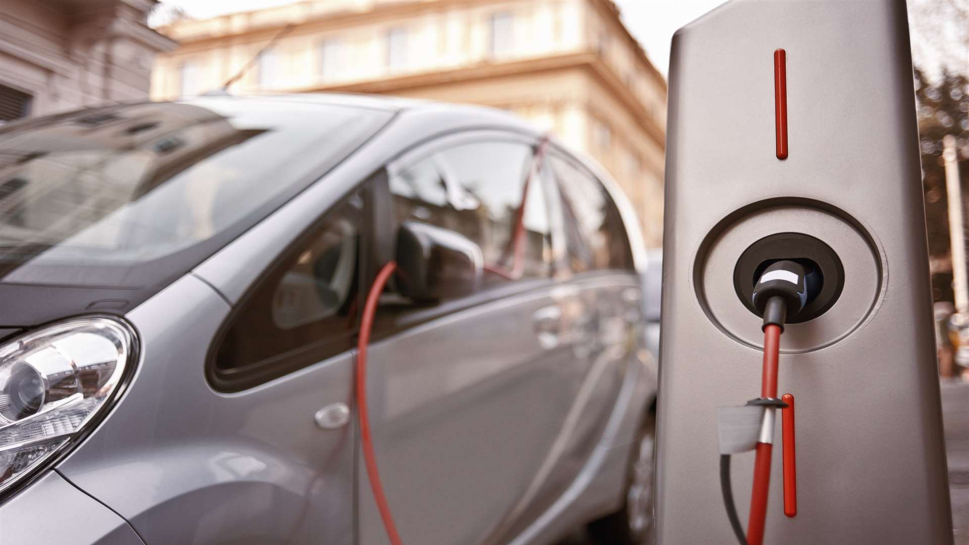 An electric car charge point