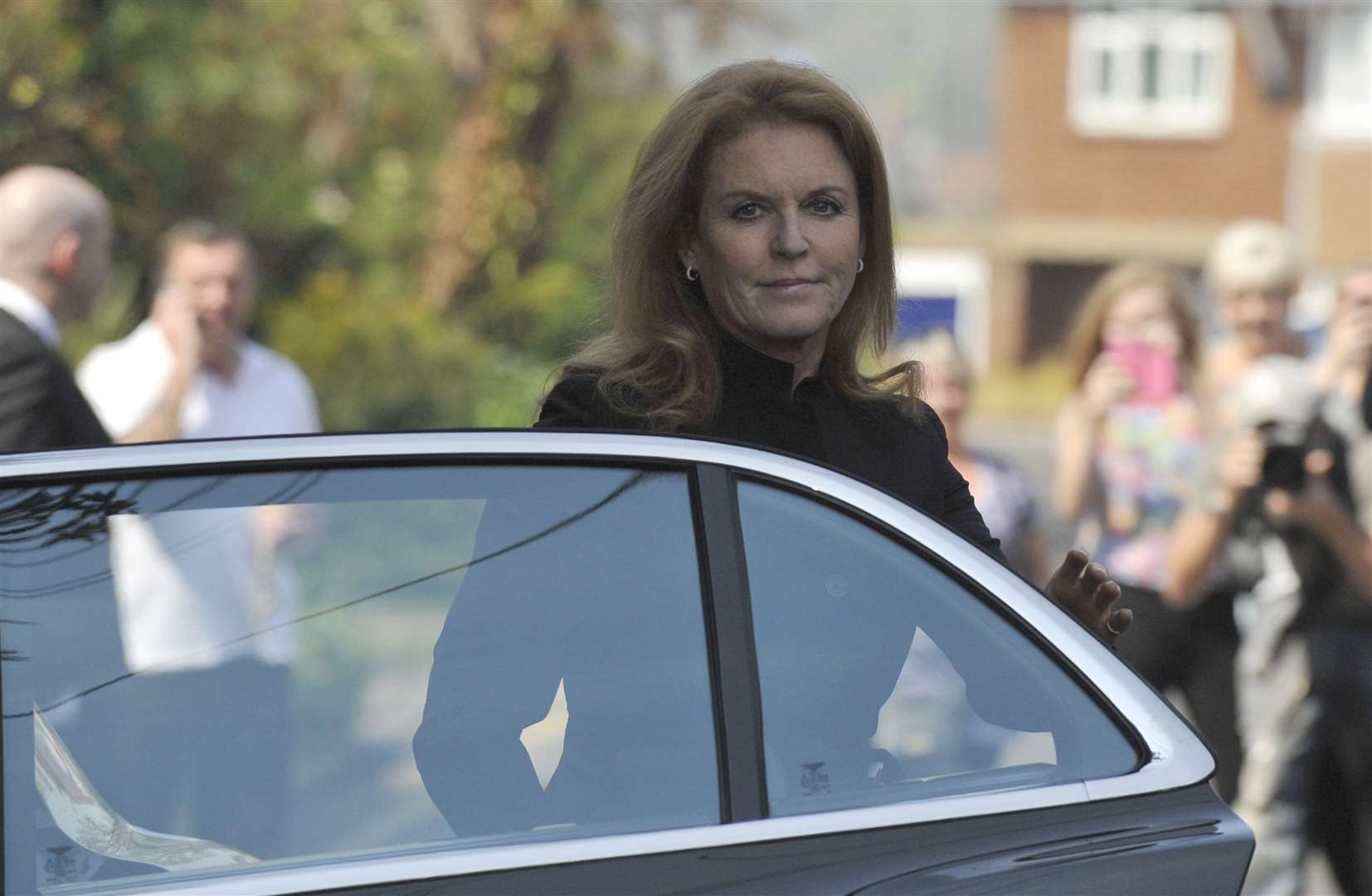 Sarah Ferguson was one of the congregation at the funeral of Peaches Geldof in Faversham. Picture: Tony Flashman